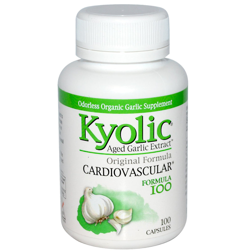 Wakunaga - kyolic, oud knoflookextract, cardiovasculair, formule, 100 capsules