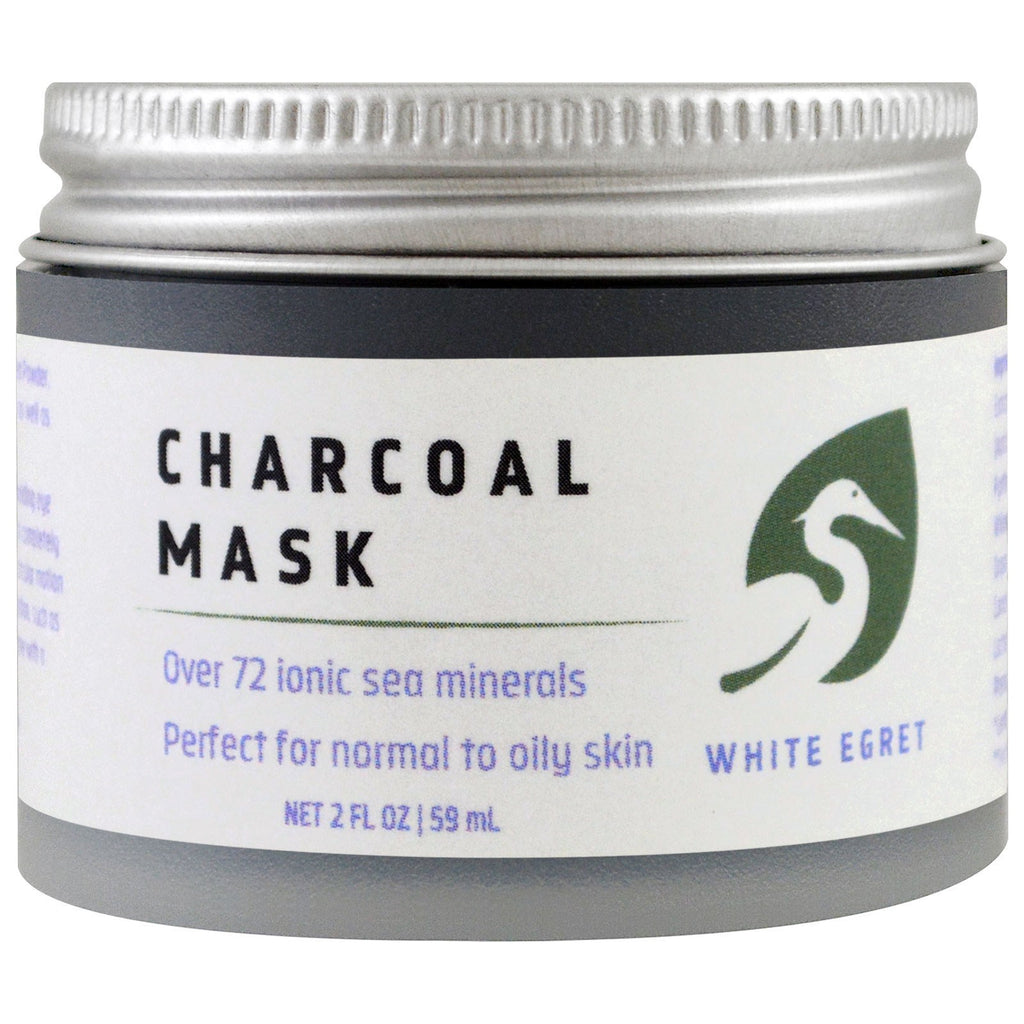 Witte Zilverreiger Persoonlijke Verzorging, Houtskoolmasker, 2 fl oz (59 ml)