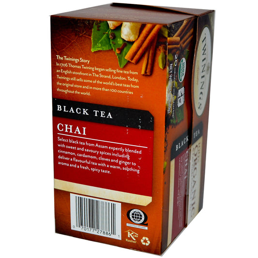 Twinings, 100 % svart te, Chai, 20 tepåsar, 1,41 oz (40 g)
