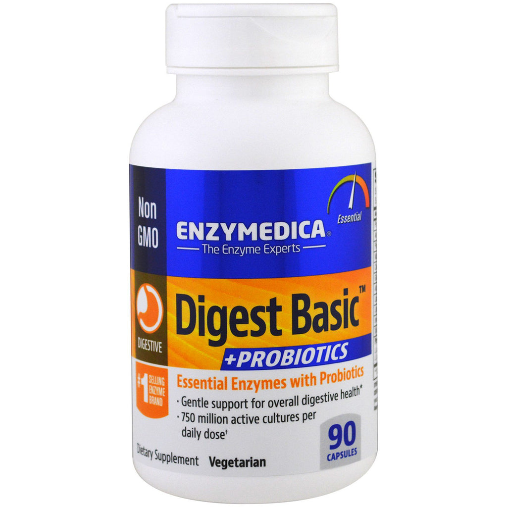 Enzymedica, 다이제스트 베이직 + 프로바이오틱스, 90 캡슐