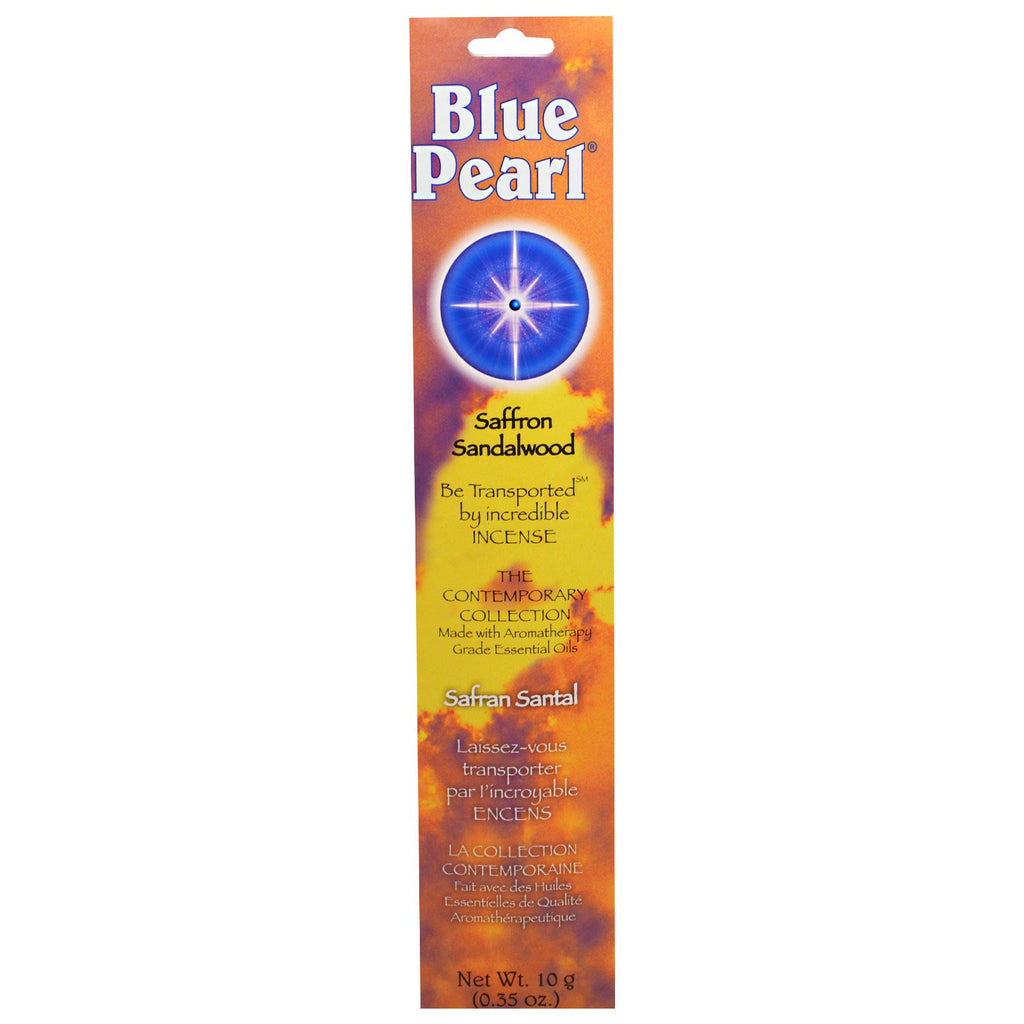 Blue Pearl, The Contemporary Collection, Safran-Sandelholz-Räucherstäbchen, 0,35 oz (10 g)