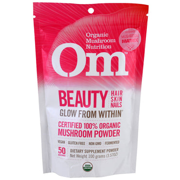 OM Mushroom Nutrition, Beauty、マッシュルームパウダー、3.57 oz (100 g)