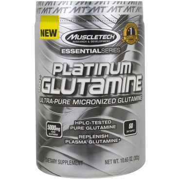 Muscletech, platina 100 % glutamin, 10,65 oz (302 g)