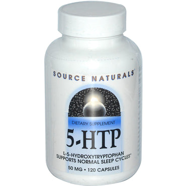 Source Naturals, 5-HTP, 50 mg, 120 gélules