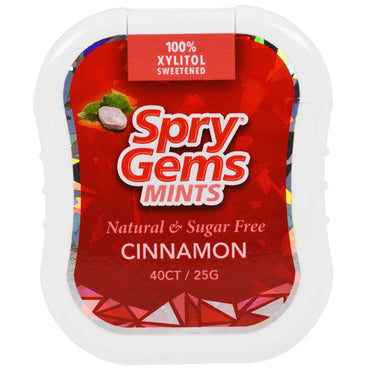Xlear Spry Gems Mints Cinnamon 40 ספירה 25 גרם