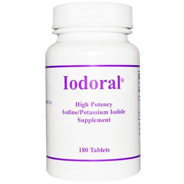 Optimox corporation, iodoral, jod/kaliumiodid, 180 tabletter