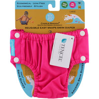 Charlie Banana, Reusable Easy Snaps Swim Diaper, Hot Pink, Large, 1 Diaper