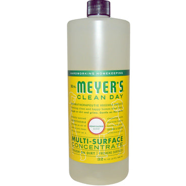 Mrs. Meyers Clean Day, concentrado multisuperficie, aroma a madreselva, 32 fl oz (946 ml)