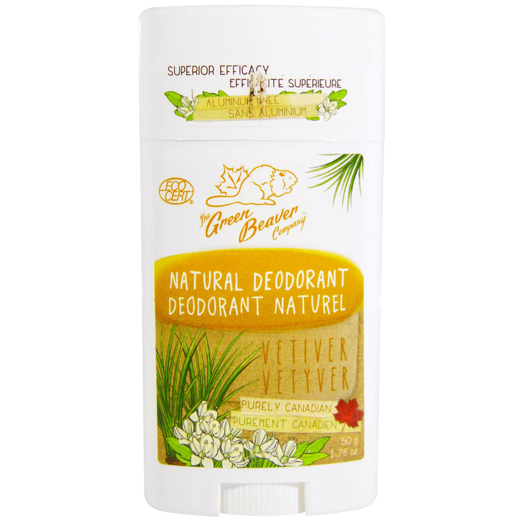 Grønn bever, naturlig deodorant, vetiver, 1,76 oz (50 g)