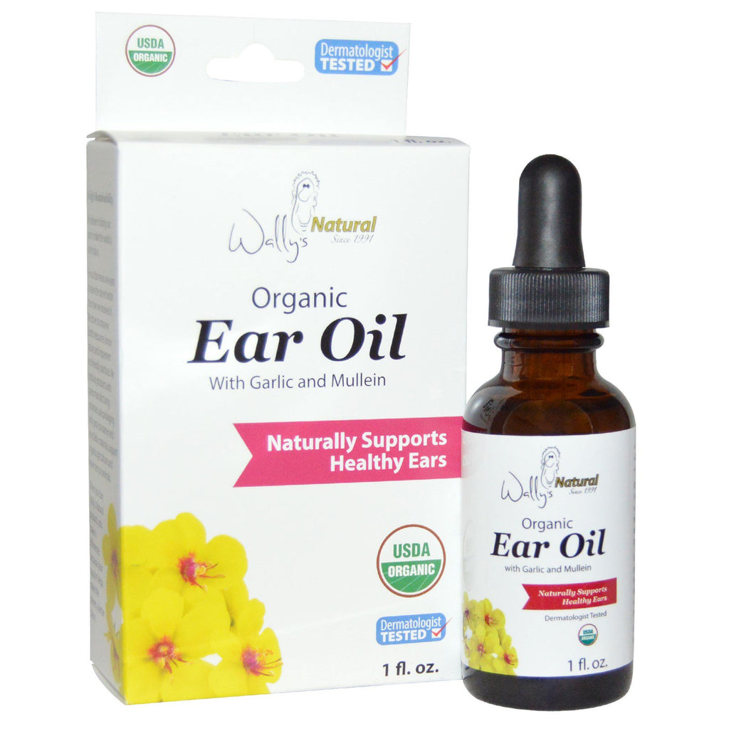 Wally's Natural Products  Ear Oil with Garlic and Mullein 1 fl oz