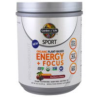 Garden of Life, Sport,  Plant-Based Energy + Focus, Pre-Workout, Sugar Free, Blackberry Cherry , 8.1 oz (231 g)