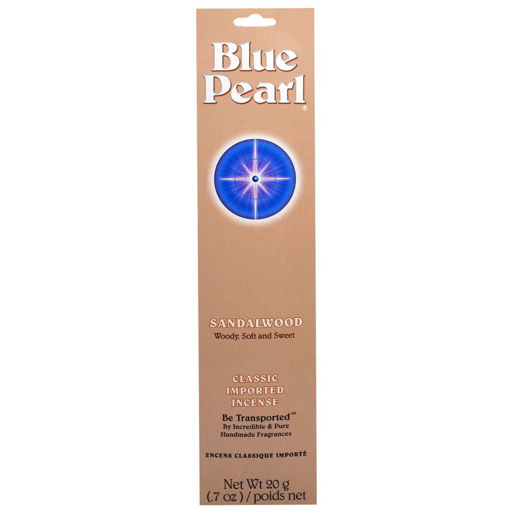 Blue Pearl, Incienso importado clásico, sándalo, 20 g (0,7 oz)