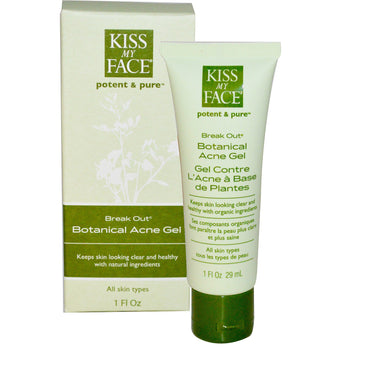 Kiss My Face, Break Out, gel botánico para el acné, 1 fl oz (29 ml)