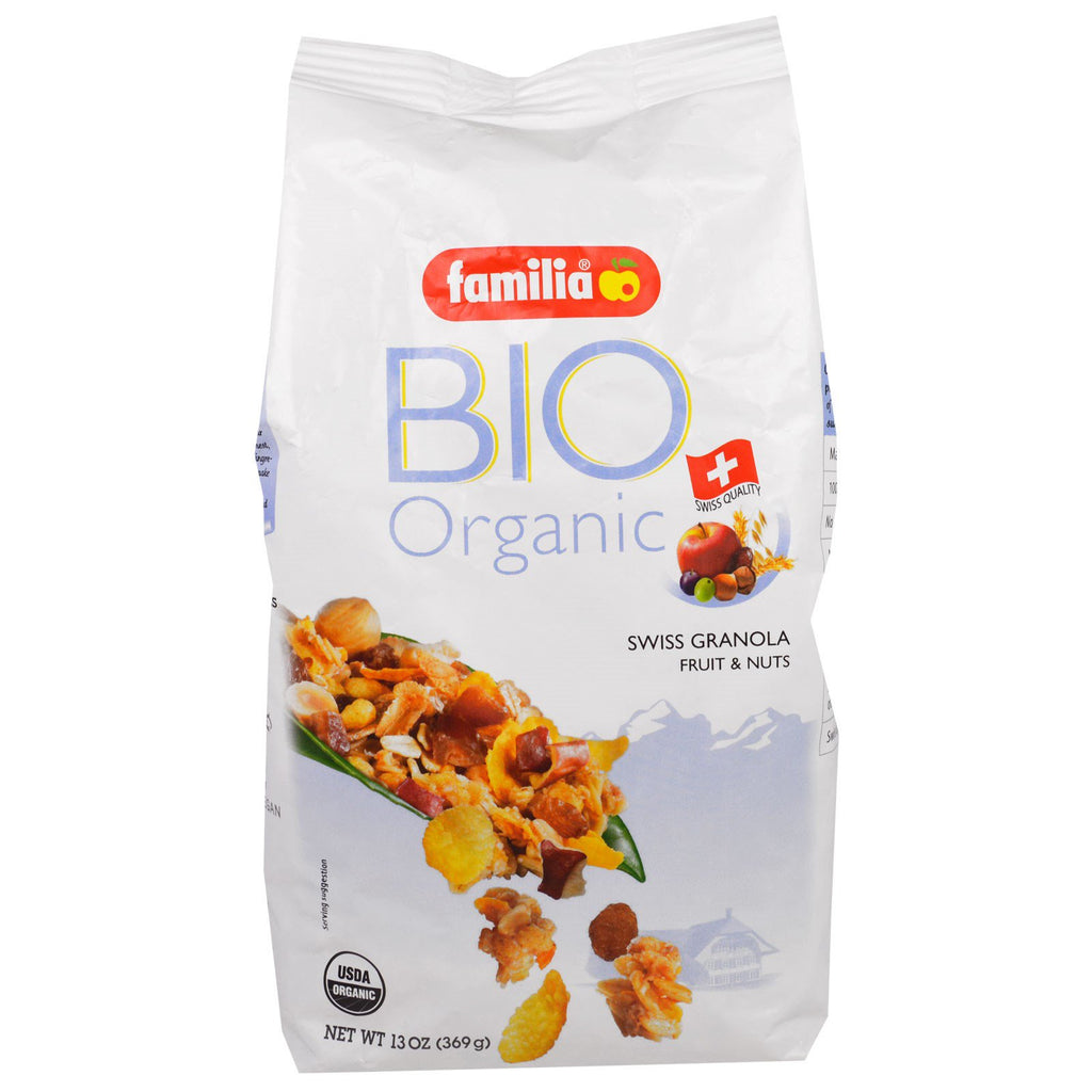Familia, Bio , Swiss Granola Frukt og nøtter, 13 oz (369 g)