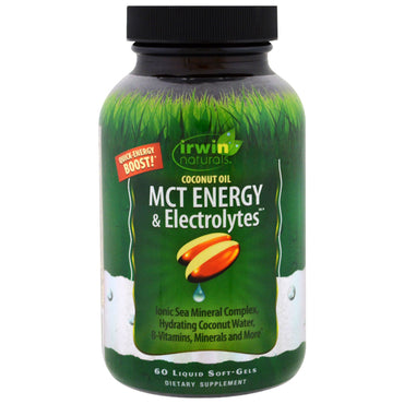 Irwin Naturals, Coconut Oil, MCT Energy & Electrolytes , 60 Liquid Soft-Gels
