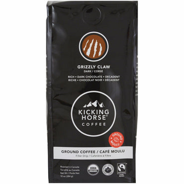 Kicking Horse, Grizzly Claw, noir, café moulu, 10 oz (284 g)