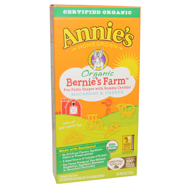 Annies hjemmedyrkede makaroni og ost Bernie's Farm 6 oz (170 g)