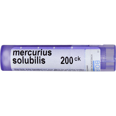 Boiron, remedios únicos, Mercurius Solubilis, 200 CK, aproximadamente 80 gránulos