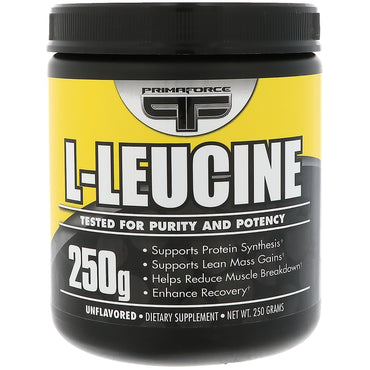 Primaforce, L-Leucin, nicht aromatisiert, 250 g