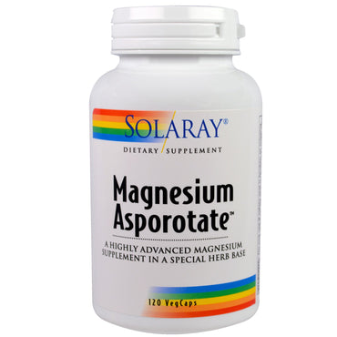Solaray, asporotate de magnésium, 120 capsules végétales