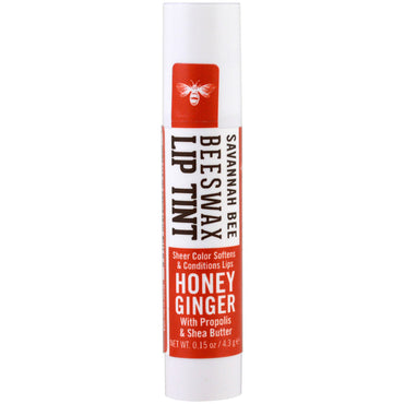 Savannah Bee Company Inc, Beeswax Lip Tint, Honey Ginger , 0.15 oz (4.3 g)
