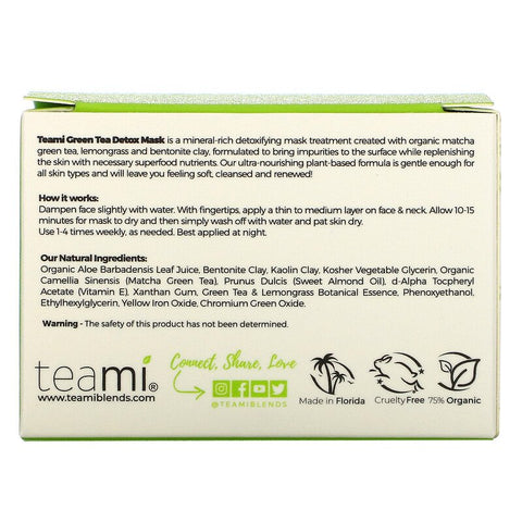 Teami, قناع التجميل للتخلص من السموم، مزيج الشاي الأخضر، 6.5 أونصة (192 مل)