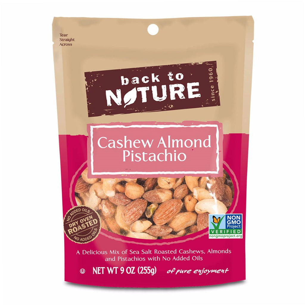 Tilbage til naturen, Cashew Mandel Pistacie Mix, 9 oz (255 g)