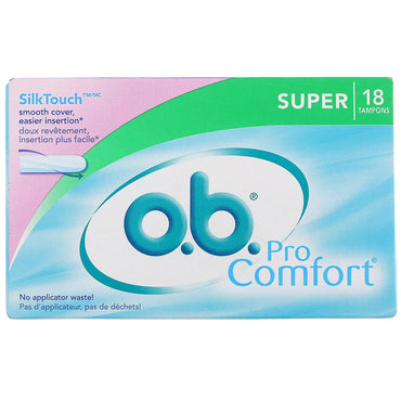 o.b., Pro Comfort, Super, 18 Tampons