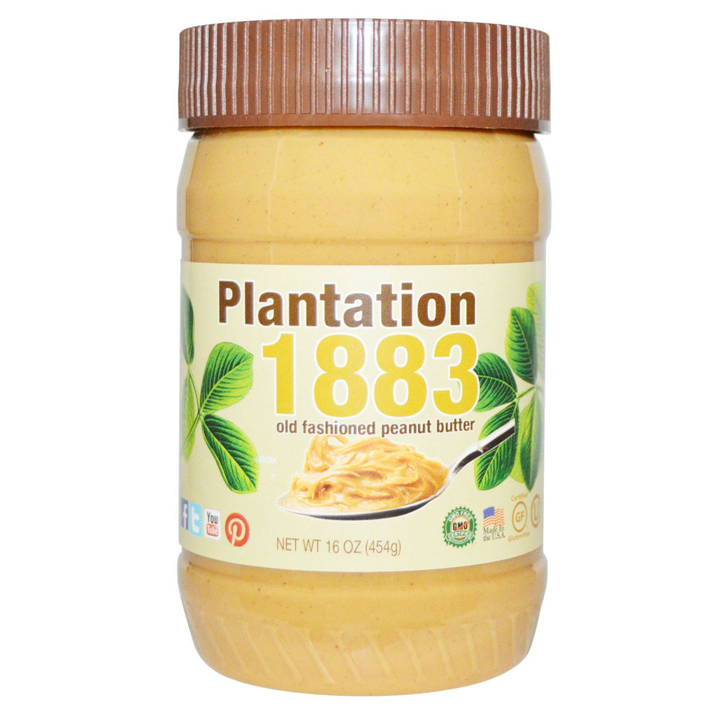 PB2 Foods, Plantation 1883, Old Fashioned Peanut Butter, Creamy, 16 oz (454 g)