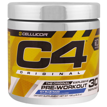Cellucor, C4 Original Explosive, Pre-Workout, Icy Blue Razz, 6.3 oz (180 g)