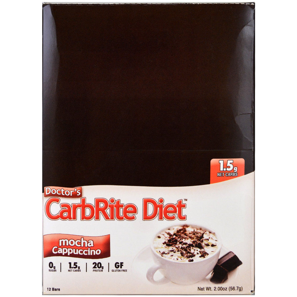 Universal Nutrition Doctor's CarbRite Diet Moka Cappuccino 12 barres 2,00 oz (56,7 g)