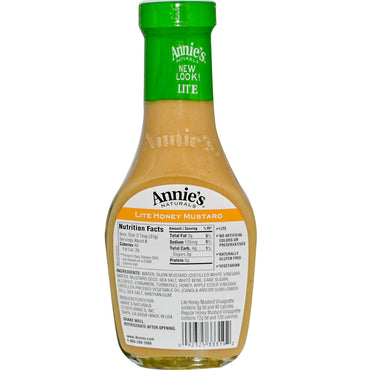 Annie's Naturals, Lite, vinaigrette à la moutarde et au miel, 8 fl oz (236 ml)