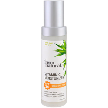 InstaNatural, Vitamin C Moisturizer, SPF 30, Natural Mineral Sunscreen, 1.7 fl oz (50 ml)