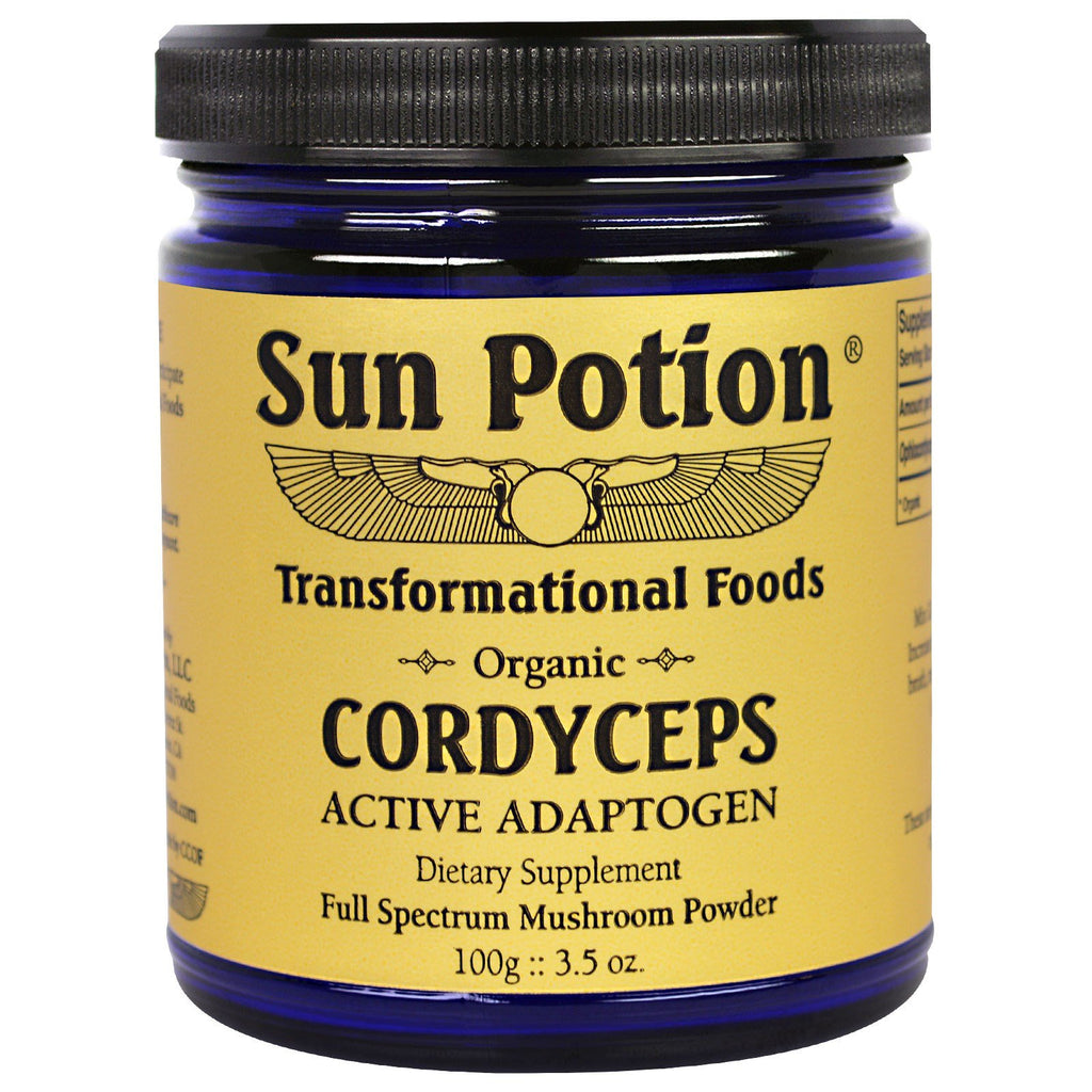 Sun Potion, Cordyceps Raw Mushroom Powder, , 3.5 oz (100 g)