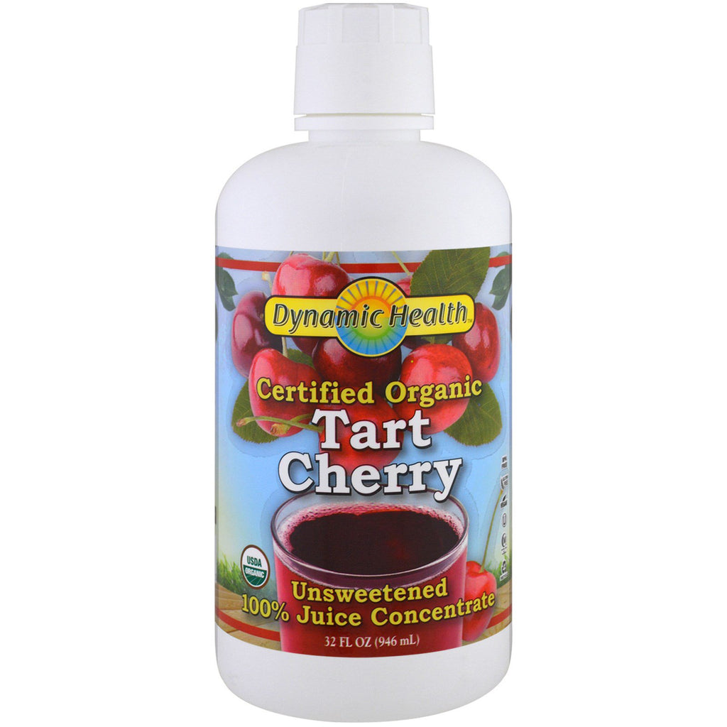 Dynamic Health Laboratories, Certified  Tart Cherry Juice Concentrate, Unsweetened, 32 fl oz (946 ml)