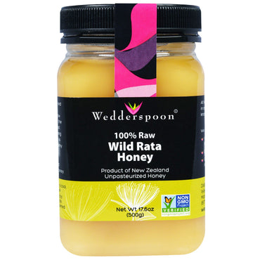 Wedderspoon, 100% Raw, Wild Rata Honey, 17.6 oz (500 g)