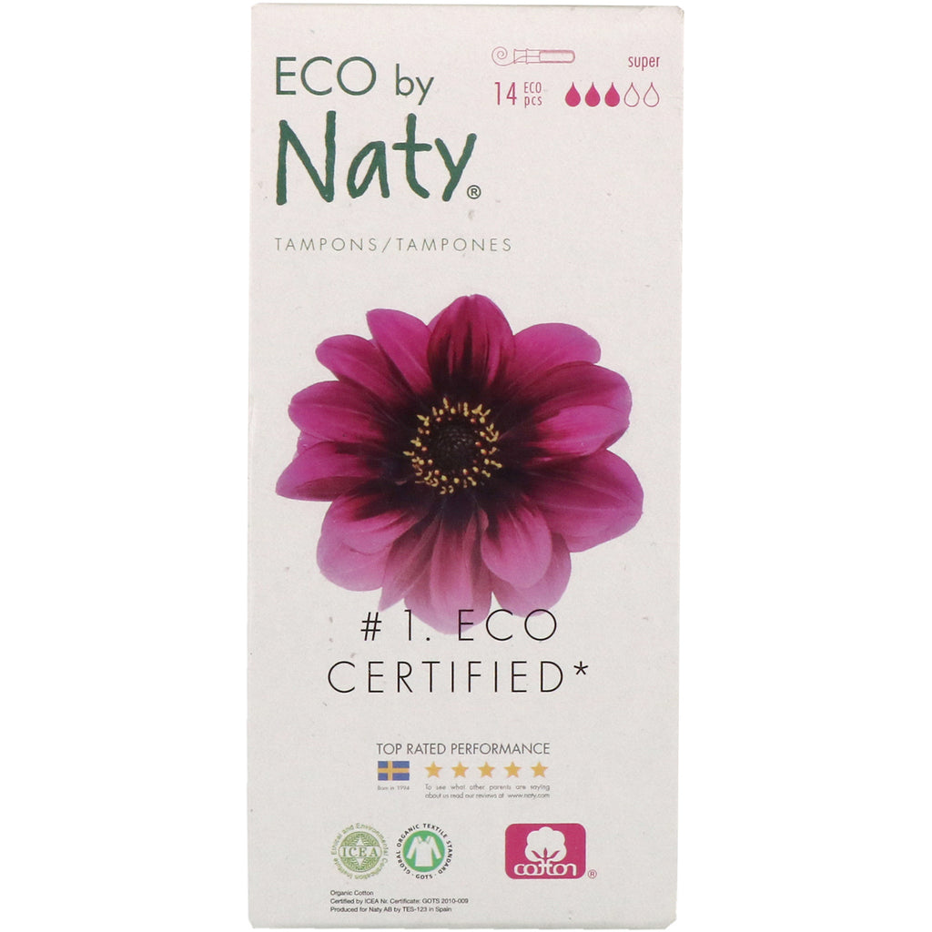 Naty, Tampons with Applicator, Super, 14 Eco Pieces