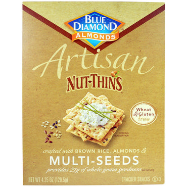 Blue Diamond, Artisan Nut-Thins, Multi-Seeds Cracker Snacks, 4.25 oz (120.5 g)