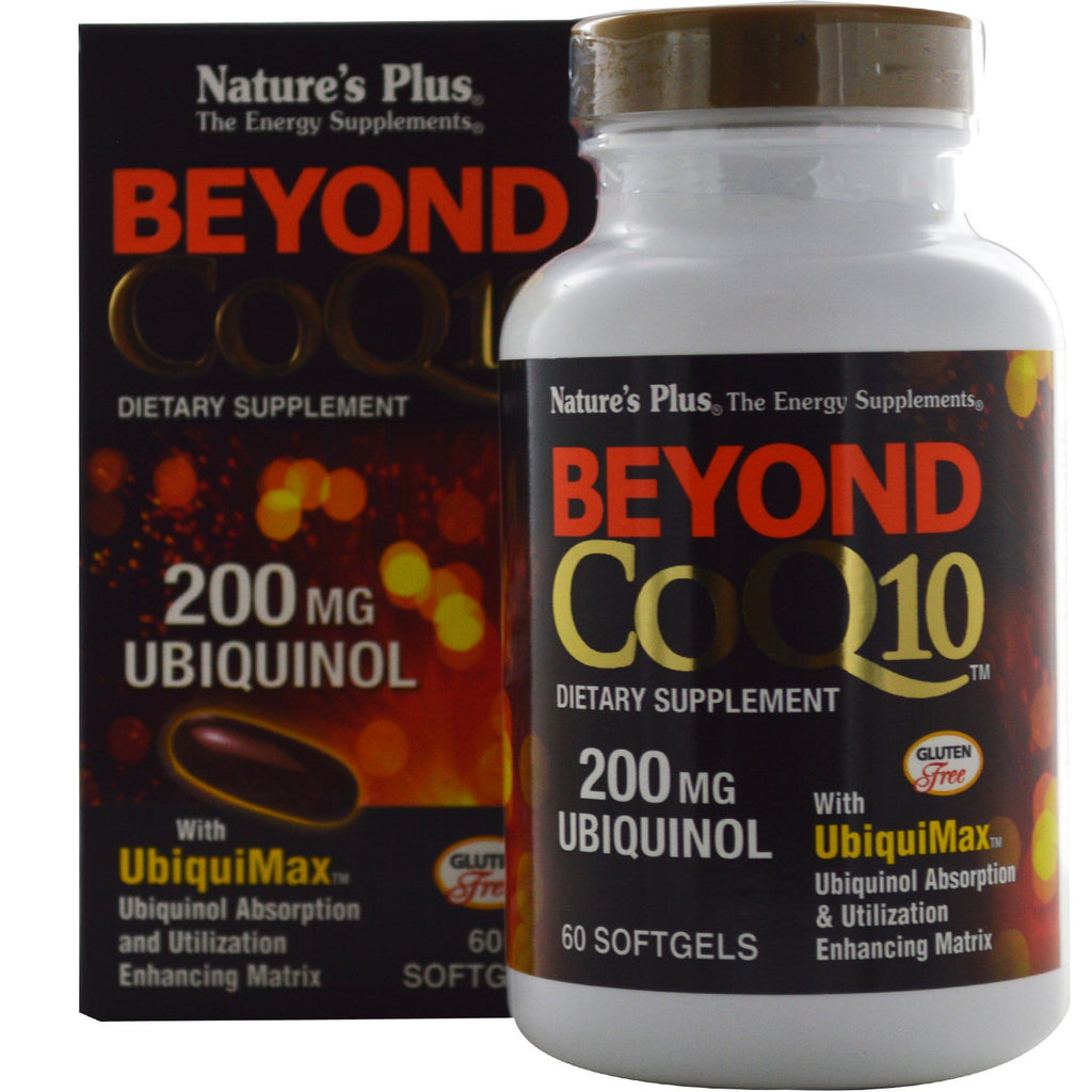 Nature's Plus, Beyond CoQ10, Ubiquinol, 200 מ"ג, 60 Softgels