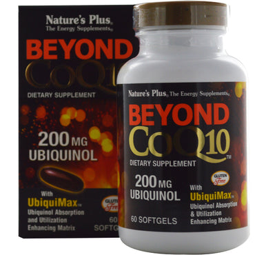 Nature's Plus、Beyond CoQ10、ユビキノール、200 mg、60 ソフトジェル