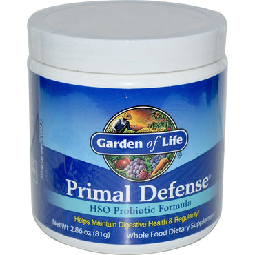 Garden of Life, Primal Defense, Pulbere, Formula probiotică HSO, 2,86 (81 g)