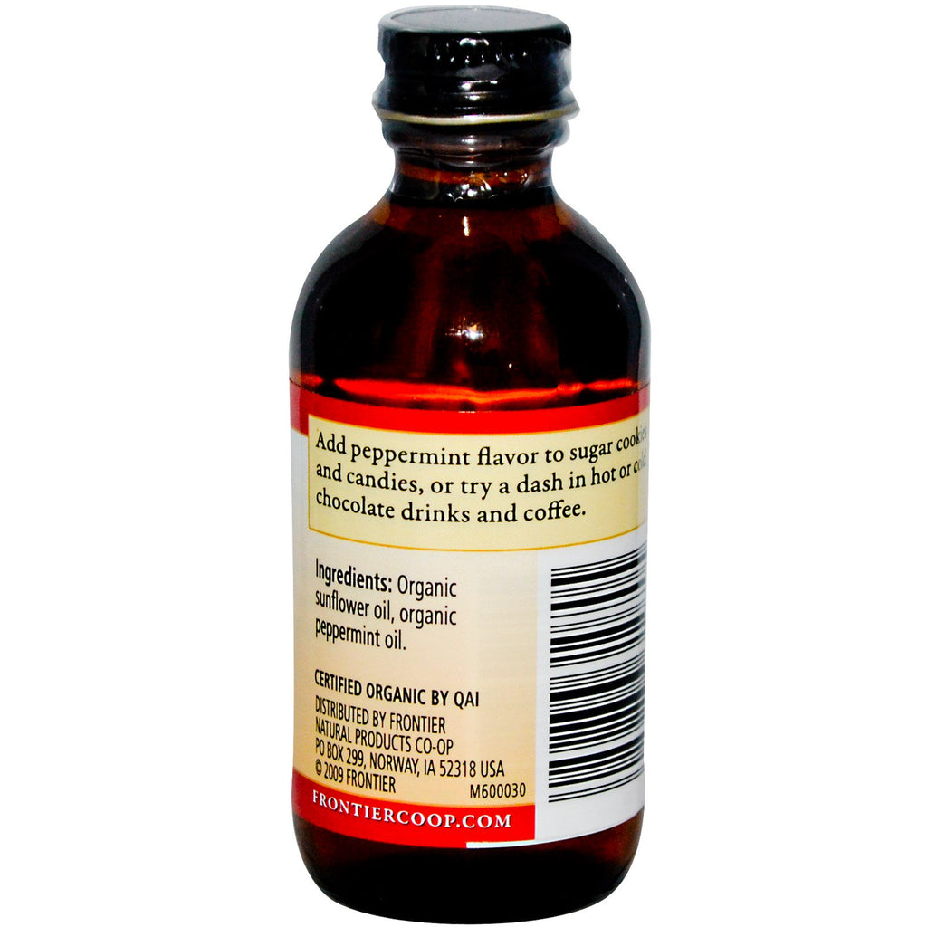 Frontier Natural Products, peppermyntesmak, alkoholfri, 2 fl oz (59 ml)