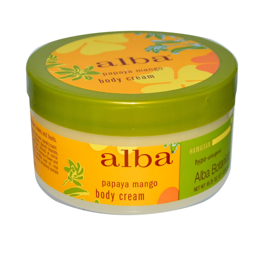 Alba Botanica, Body Cream, Papaya Mango, 6,5 oz (180 g)