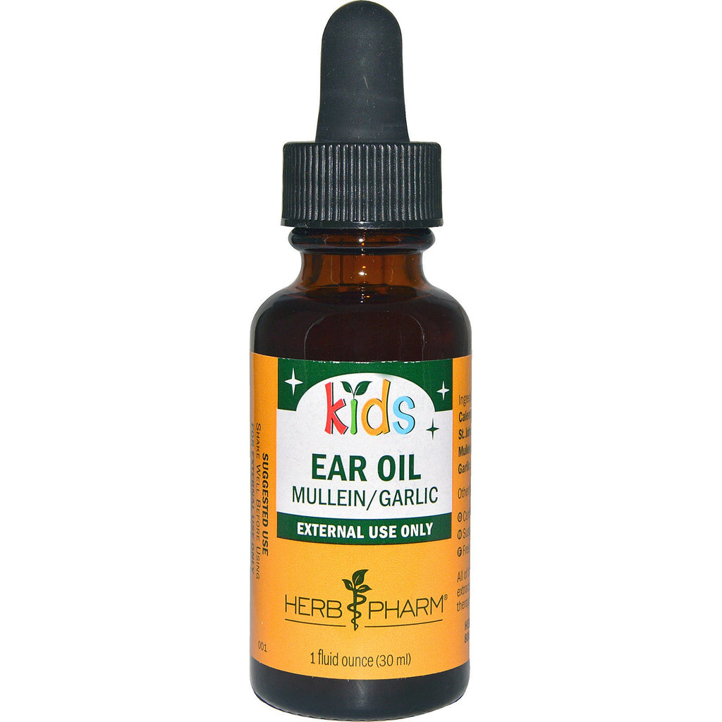 Herb Pharm, Aceite para oídos infantiles de gordolobo y ajo, 30 ml (1 oz. líq.)