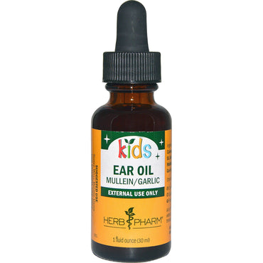Herb Pharm, Aceite para los oídos de gordolobo/ajo para niños, 1 fl oz (30 ml)
