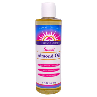 Heritage Store, Sweet Almond Oil, 8 fl oz (240 ml)