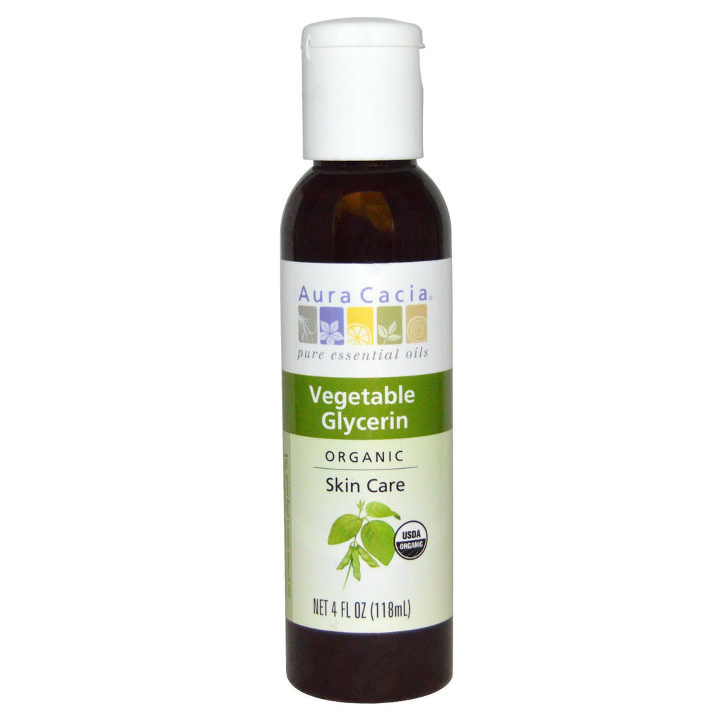 Aura Cacia, , Îngrijirea pielii, Glicerina vegetală, 4 fl oz (118 ml)