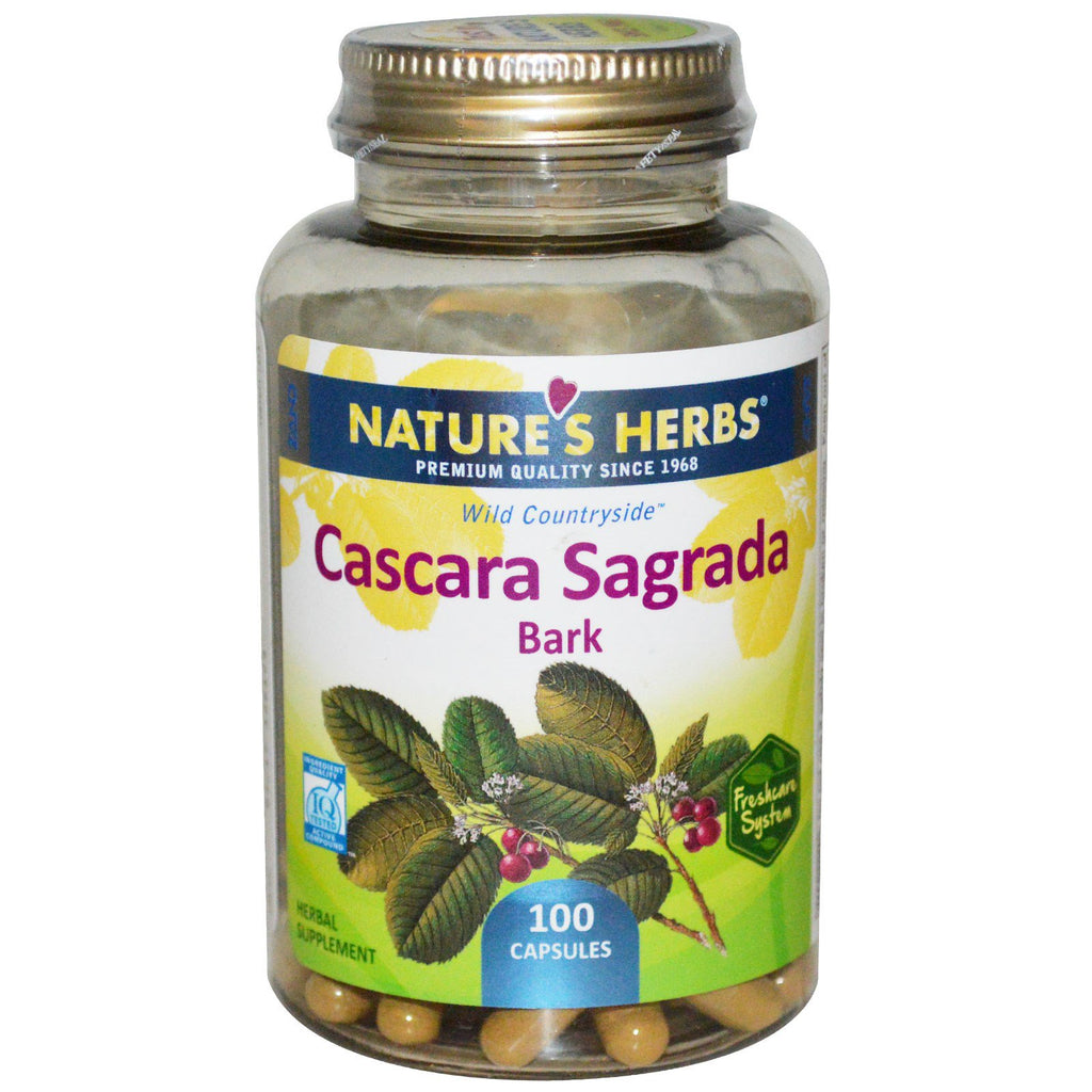 Nature's Herbs, Casca Sagrada de Cáscara, 100 Cápsulas