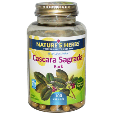 Nature's Herbs, Cascara Sagrada Scoarta, 100 de capsule