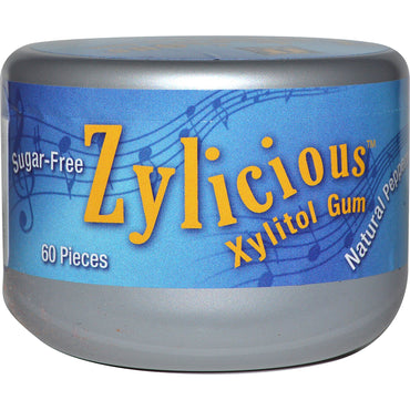 Fun Fresh Foods Zylicious Xylitol Gum Natural Peppermint Flavor 60 Pieces
